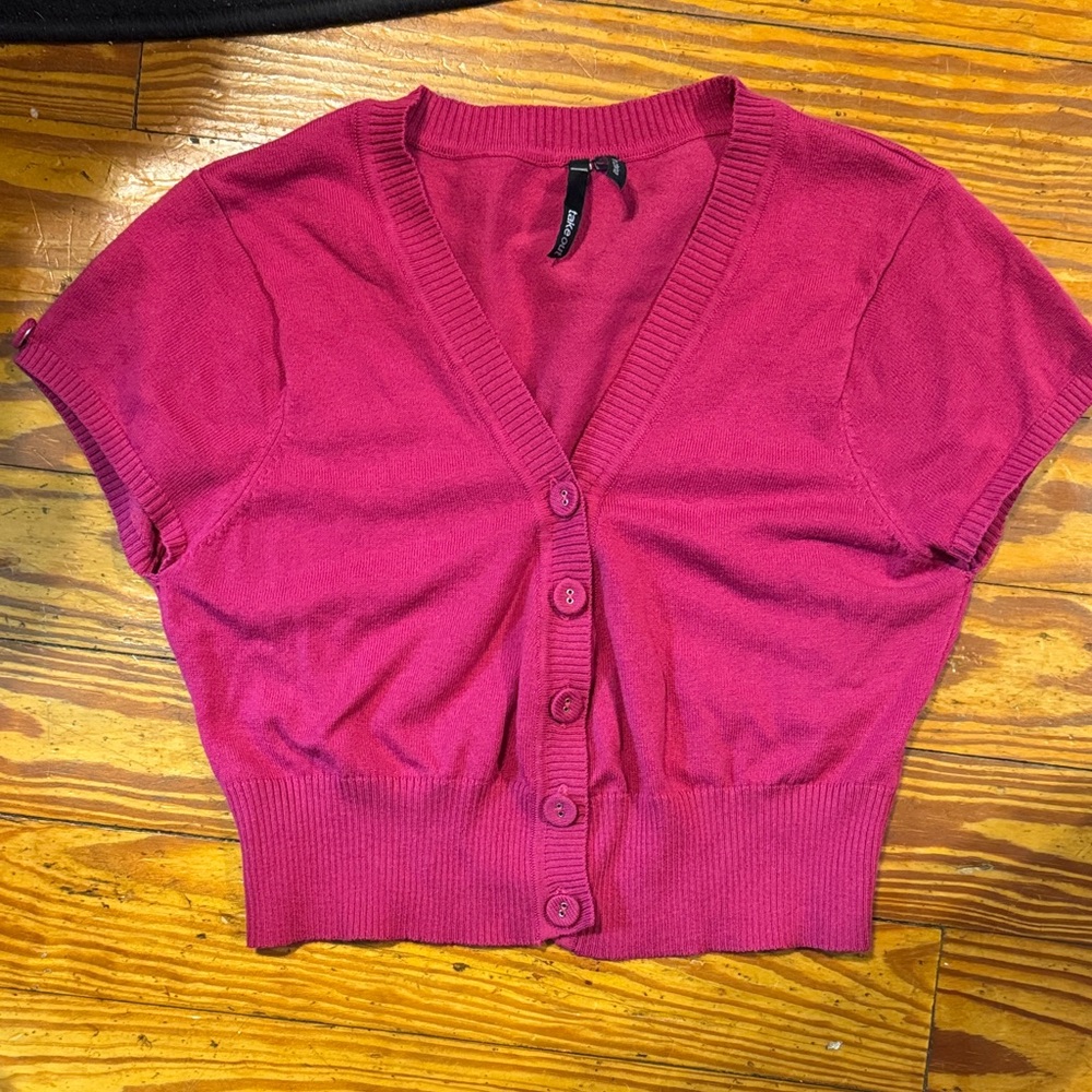 Takeout Fuchsia Knit Sweater Large